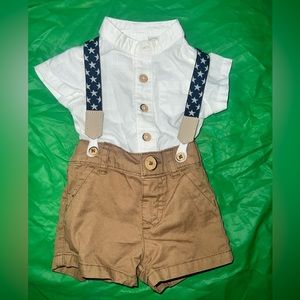 Baby Boys' Suspender Set - Cat & Jack White newborn